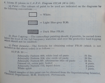 PB10 Paint for late WWII Royal Navy Submarines